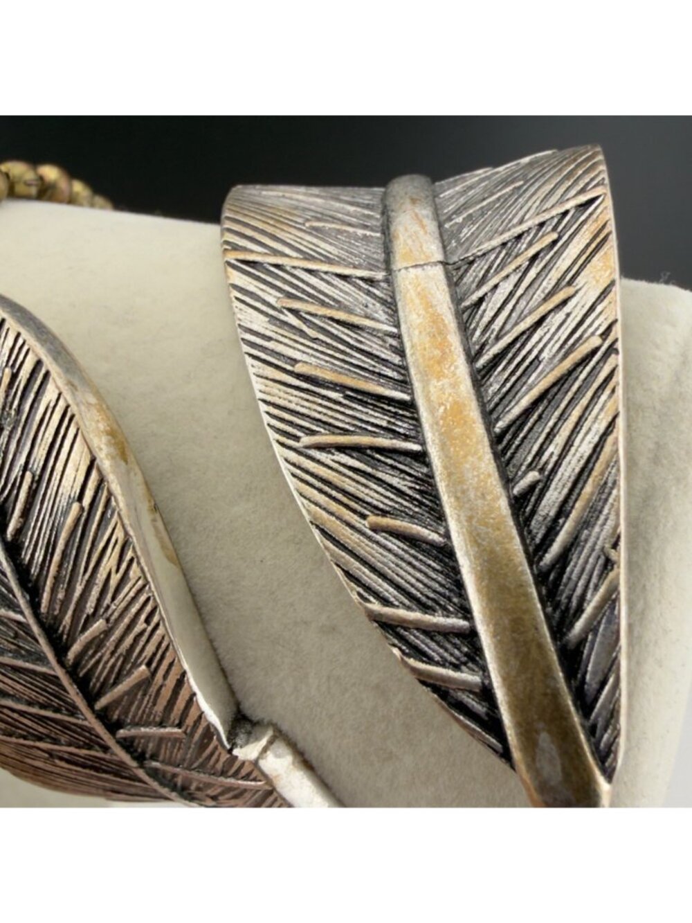 Boho Bracelet Lot Silver Tone Cuff Rhinestone Stretch Mixed Metals Stackable - Picture 13 of 16